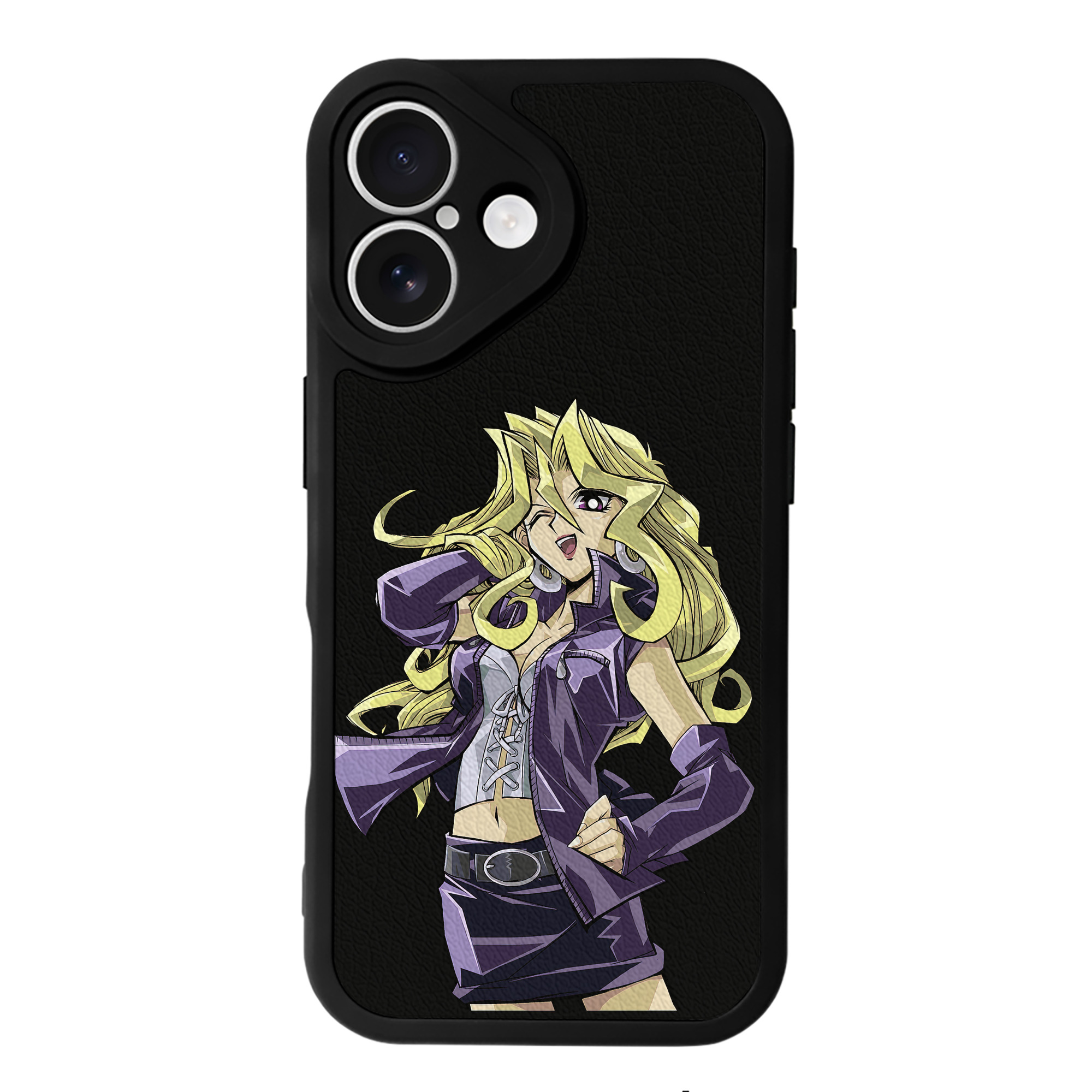 （画像用） 遊☆戯☆王 Yu-Gi-Oh! 【iPhone 16シリーズ対応】シリコンスマホケース（レザー調） 材質：シリコン